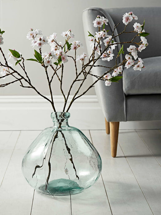 Textured Recycled Glass Vase- Short