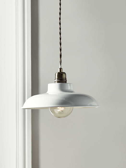 White Dome Metal Shade - Small
