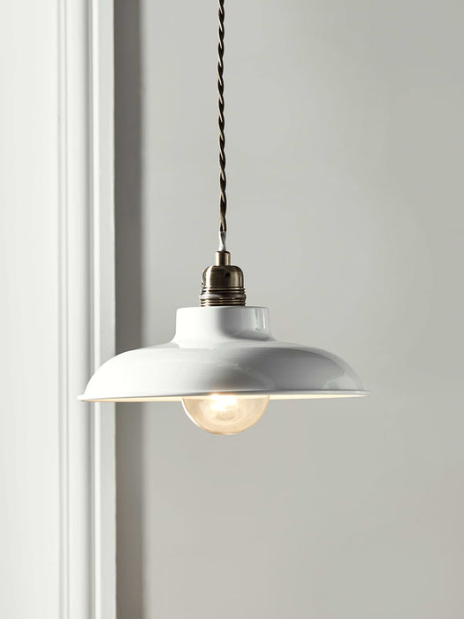 White Dome Metal Shade - Small
