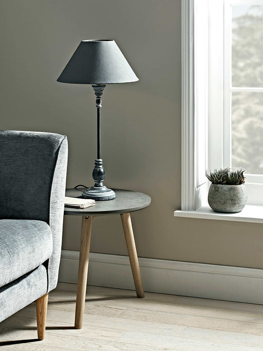 Tall Grey Table Lamp