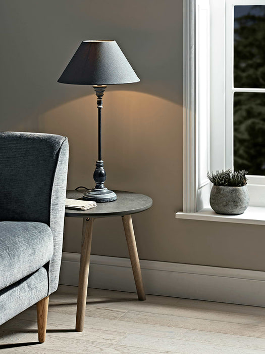 Tall Grey Table Lamp