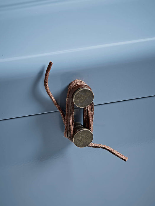Two Metal Trunks - Light and Dark Blue