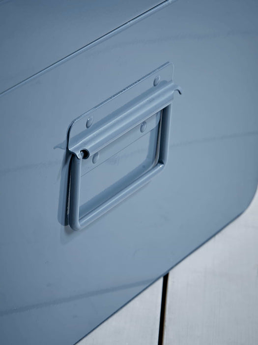 Two Metal Trunks - Light and Dark Blue