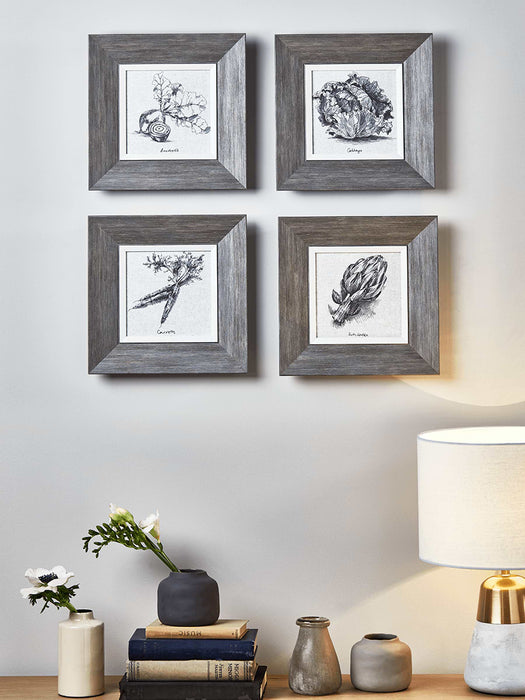 Four Garden Vegetable Prints