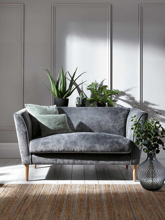 Timsbury Lustre Velvet Sofa - Grey