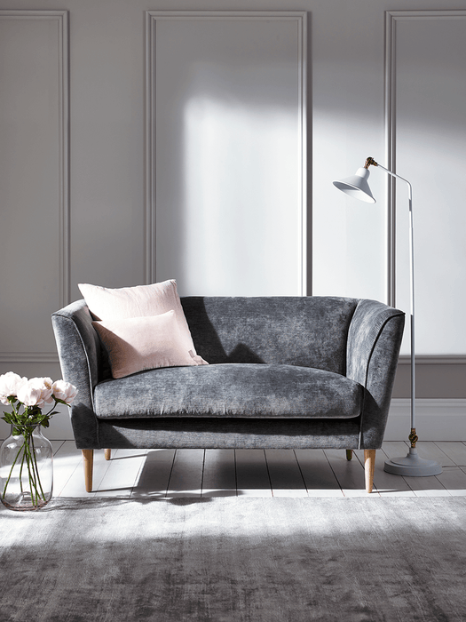 Timsbury Lustre Velvet Sofa - Grey