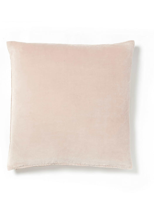 Waffle & Velvet Cushion - Blush