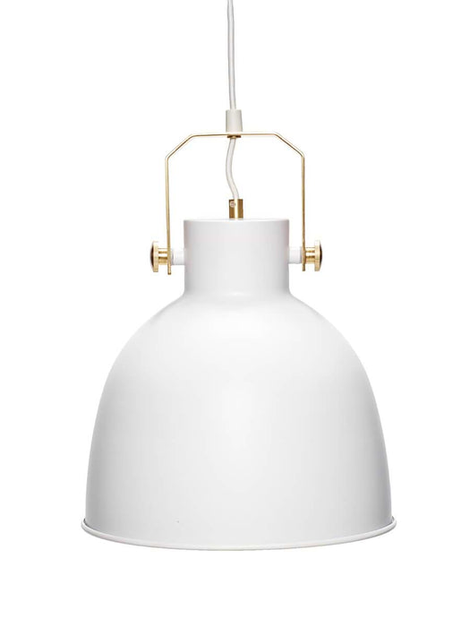 White Brass Industrial Pendant