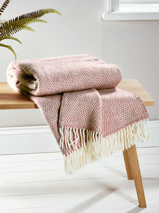 Soft Wool Throw - Blush