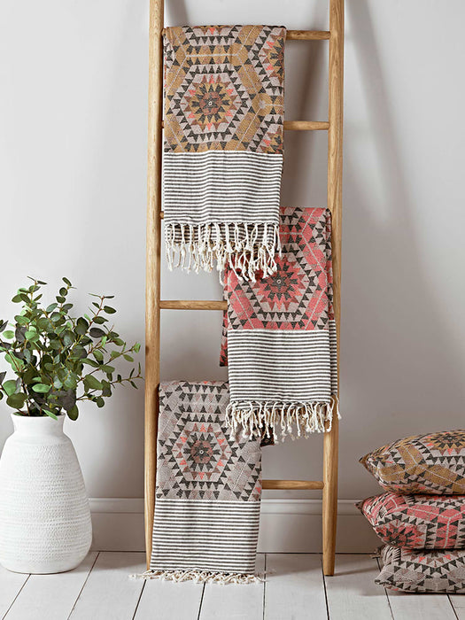 Maroq Cotton Throw - Mustard