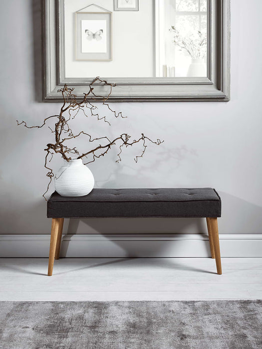 Upholstered Bench - Charcoal