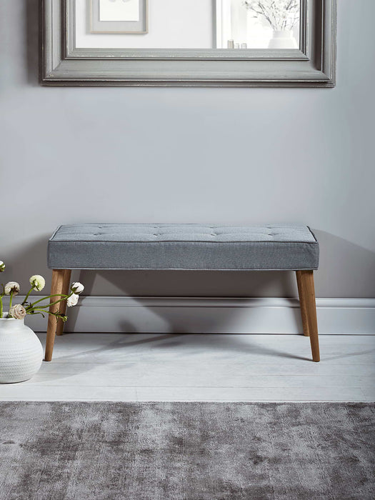 Upholstered Bench - Grey