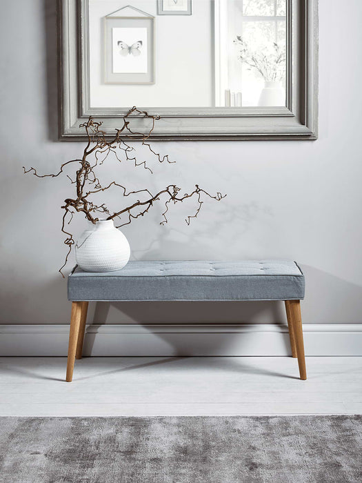 Upholstered Bench - Grey