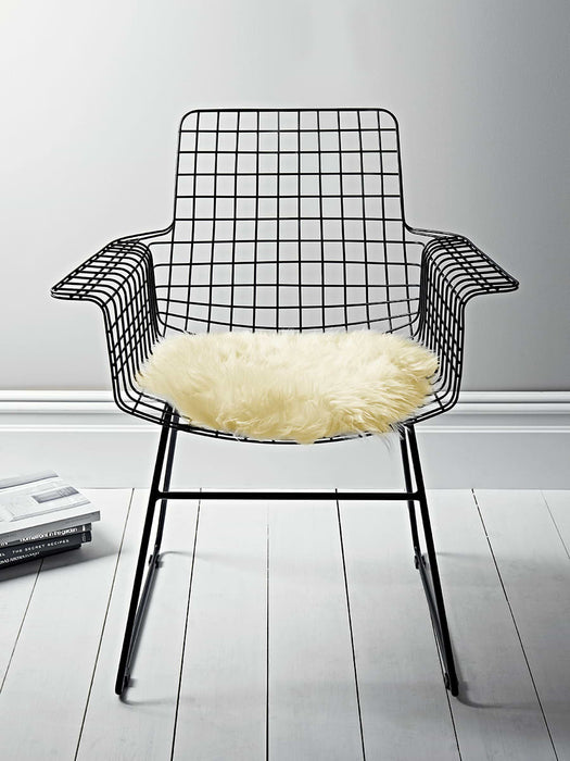 Sumptuous Sheepskin Seat Pad - Ivory
