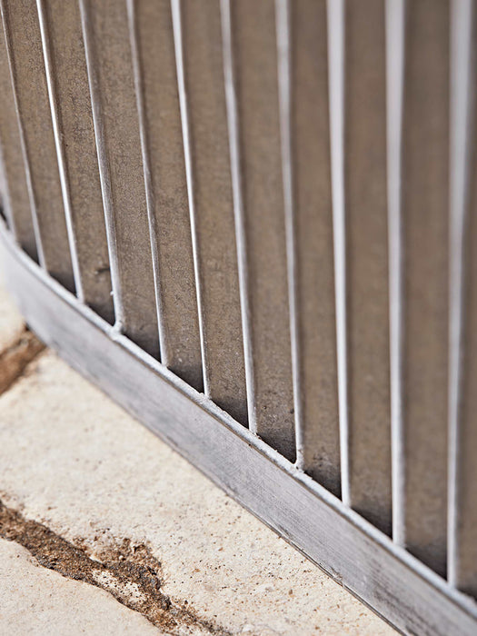 Three Fluted Zinc Planters