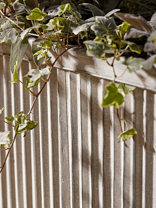 Three Fluted Zinc Planters