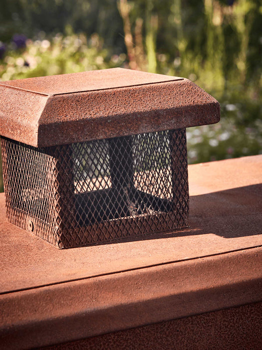 Rusty Outdoor Woodburner - Square