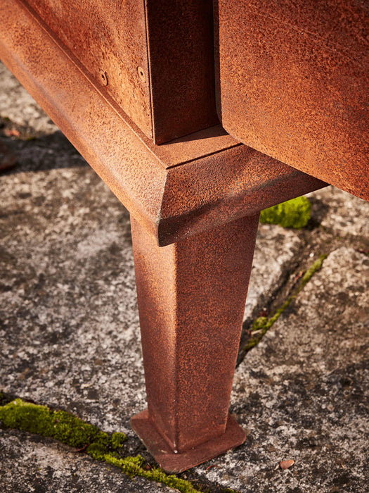 Rusty Outdoor Woodburner - Square