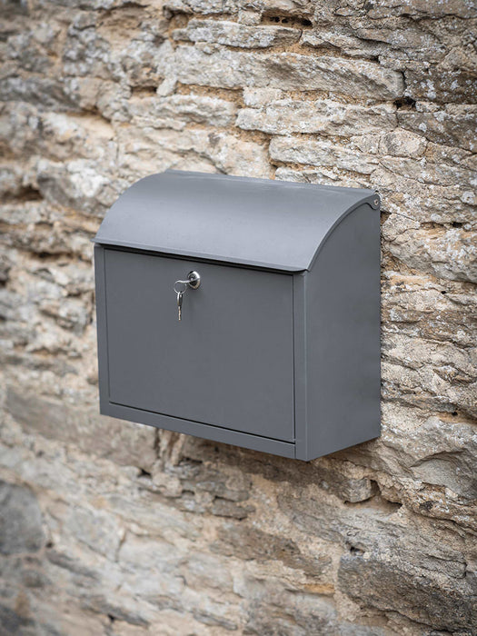 Grey Metal Post Box