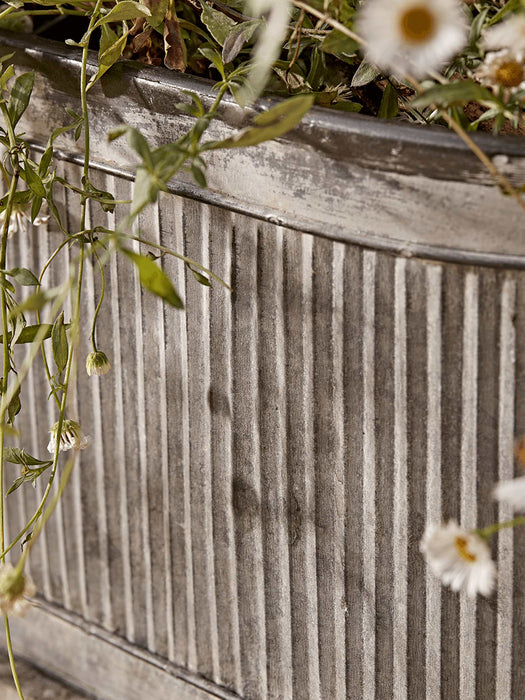 Three Fluted Zinc Troughs