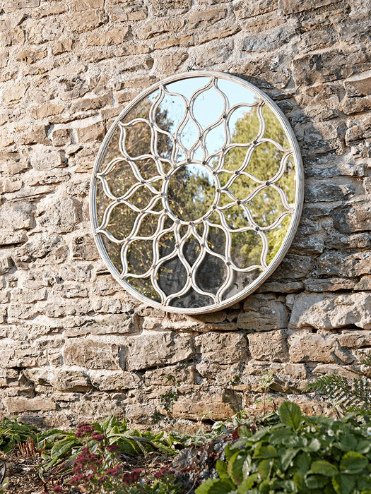Round Geometric Outdoor Mirror