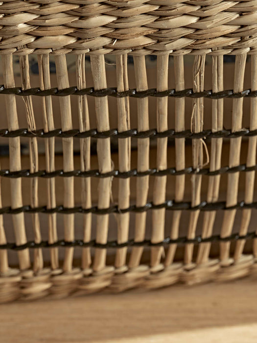Two Black & Natural Seagrass Baskets