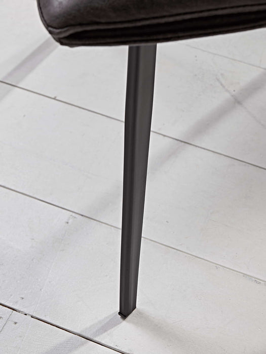 Williamsburg Carbon Faux Leathe Upholstered Dining Chairs - Set of 2