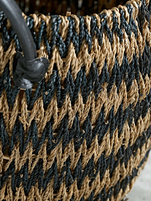 Two Monochrome Seagrass Baskets