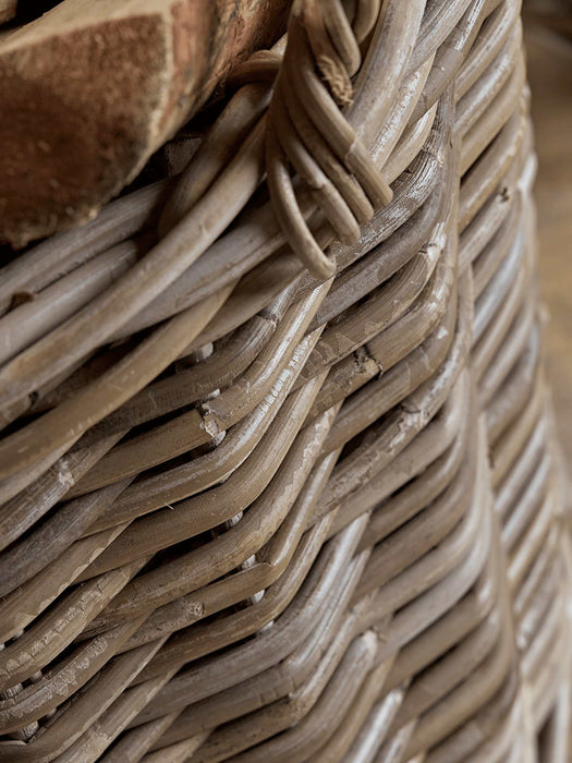 Two Round Rattan Baskets