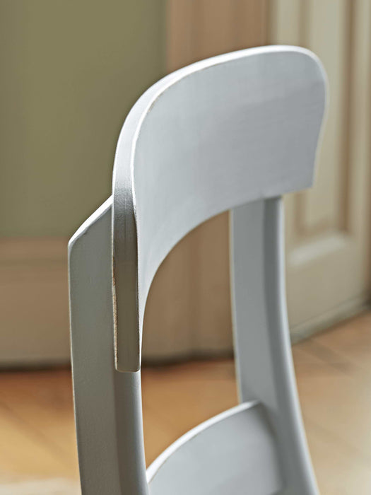 Two Soft Grey Dining Chairs