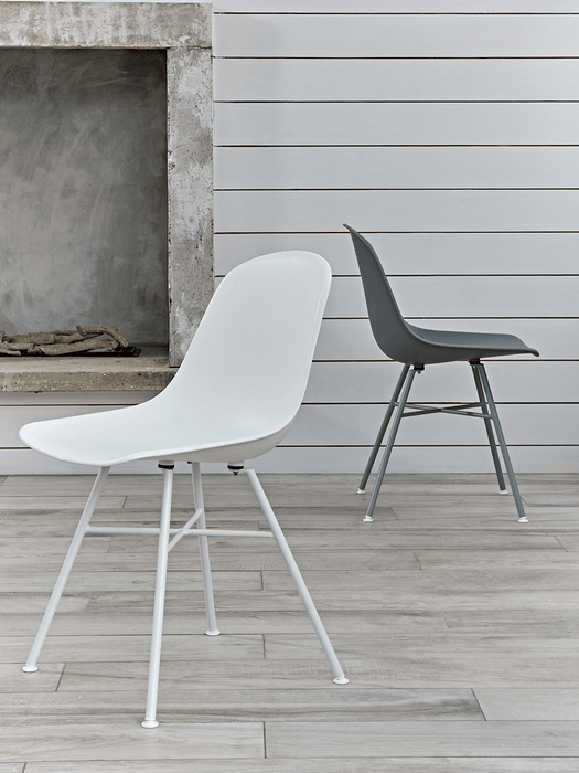Two Arla Dining Chairs - White