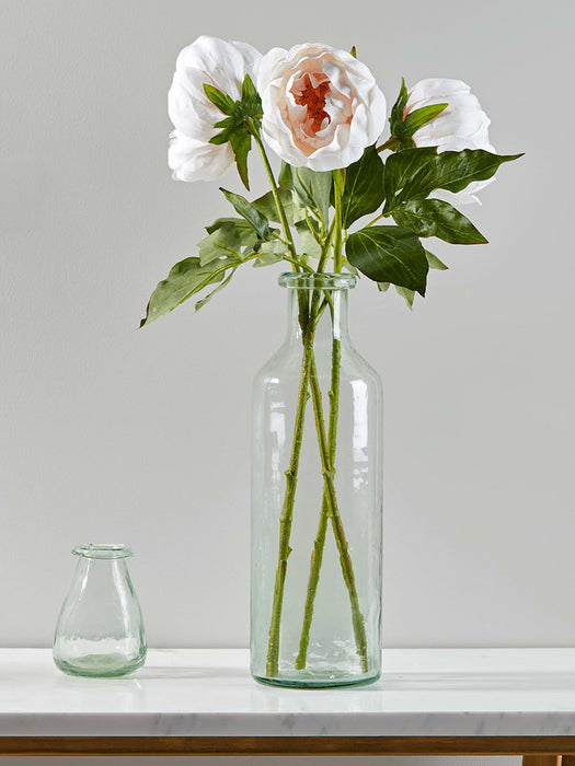 Three Faux Full Peony Stems - Blush