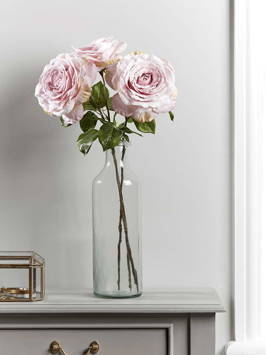 Three Faux Vintage Pink Roses