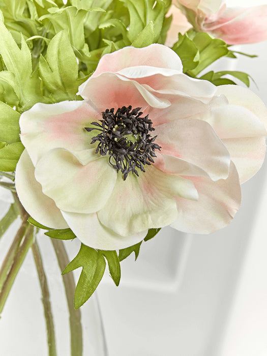 Six Faux Blush Anemones
