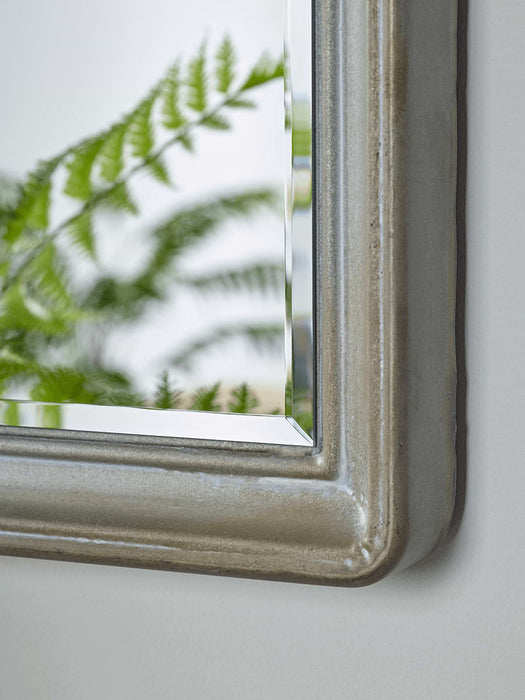 Antiqued Metal Square Mirror