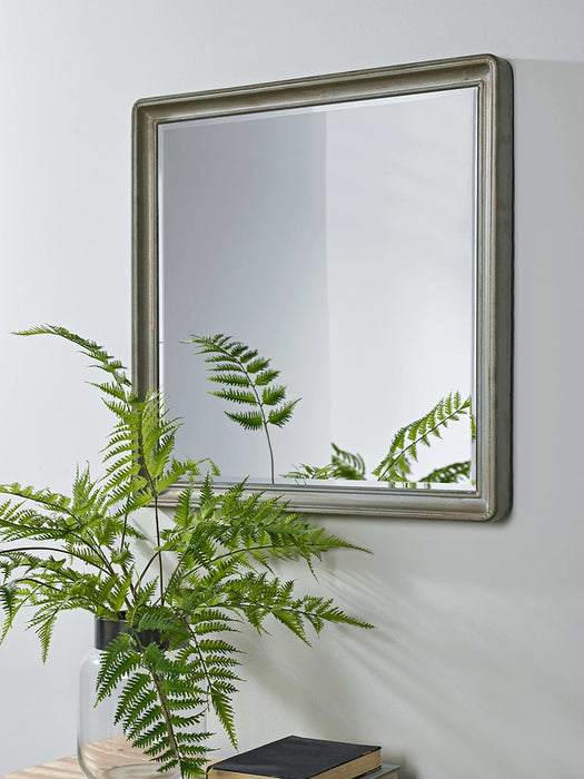 Antiqued Metal Square Mirror