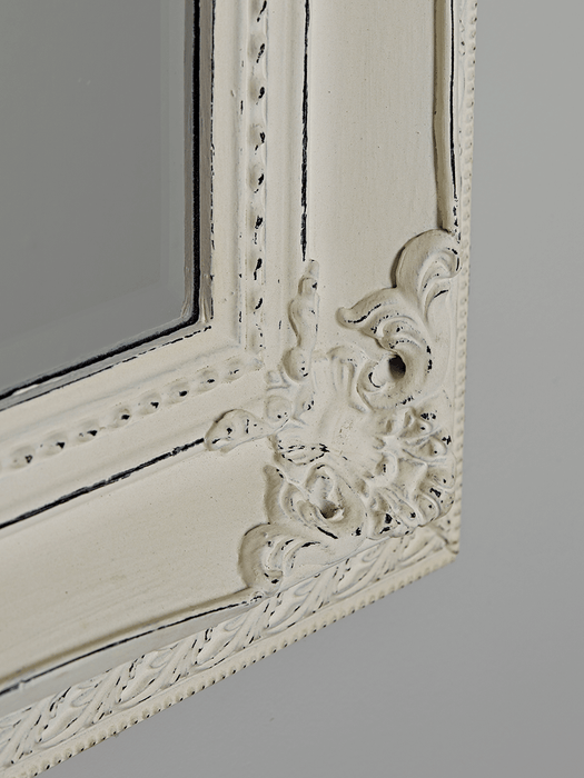 Antique White Wall Mirror