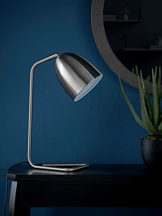 Arched Nickel Desk Lamp