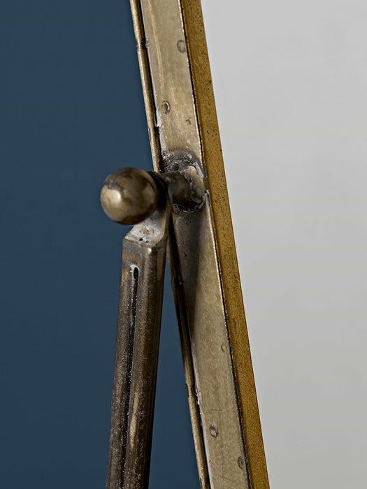 Black & Brass Table Mirror