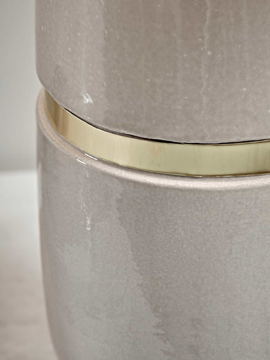 Banded Ceramic Table Lamp