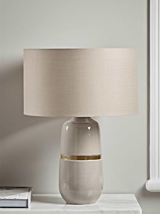 Banded Ceramic Table Lamp