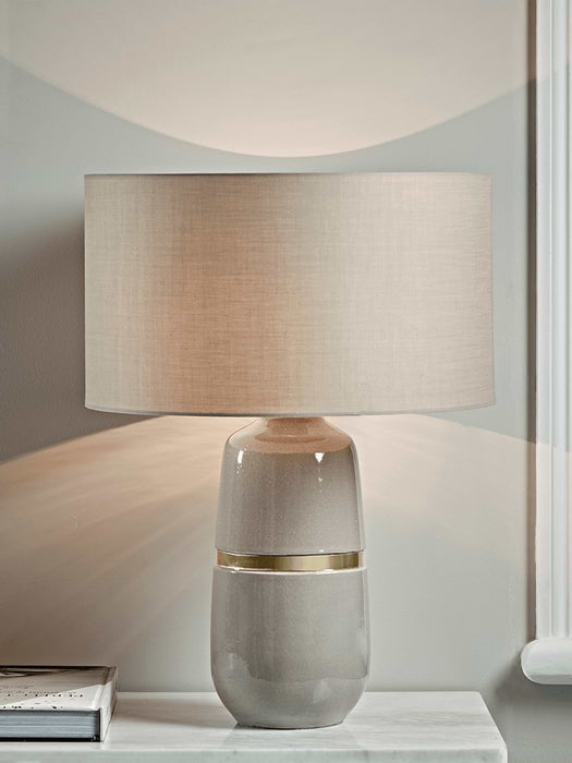 Banded Ceramic Table Lamp