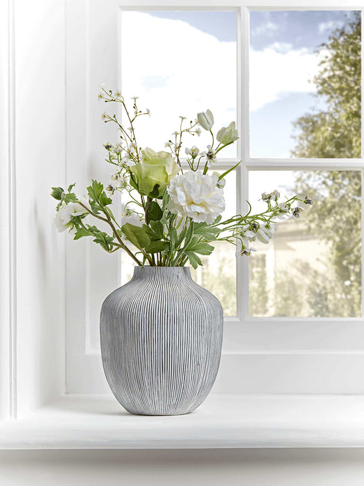 White Textured Vase