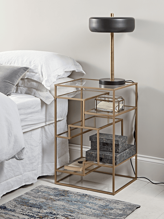 Brass & Glass Display Table