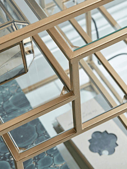 Brass & Glass Display Table