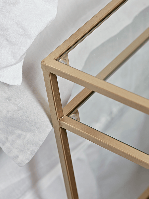 Brass & Glass Display Table