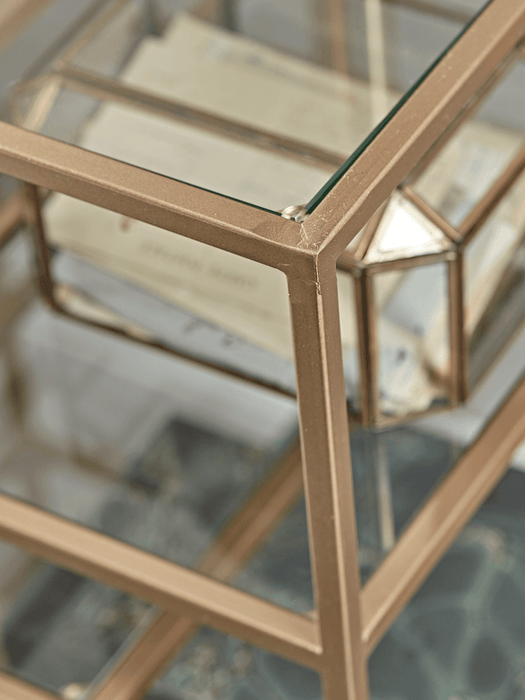 Brass & Glass Display Table