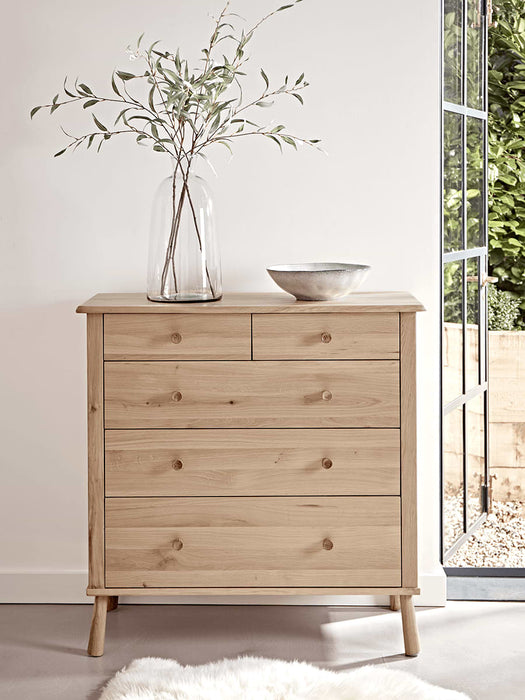 Bergen Oak Chest Of Drawers - Natural