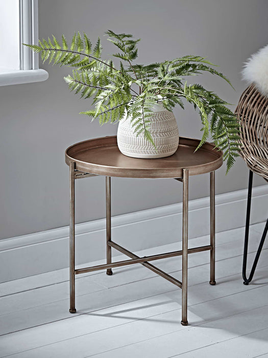 Burnished Brass Tray Table