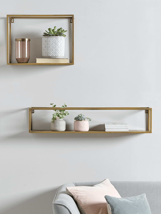 Burnished Brass Shelf - Small